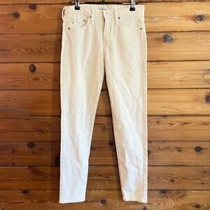 Alexa Chung for AG Brianna Cream High Rise Skinny Ankle Jeans Size 26R